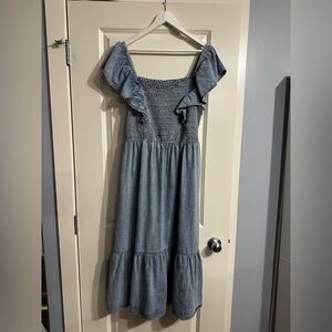 GAP Women’s Blue Ruffled Dress